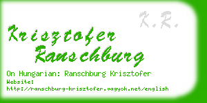 krisztofer ranschburg business card
